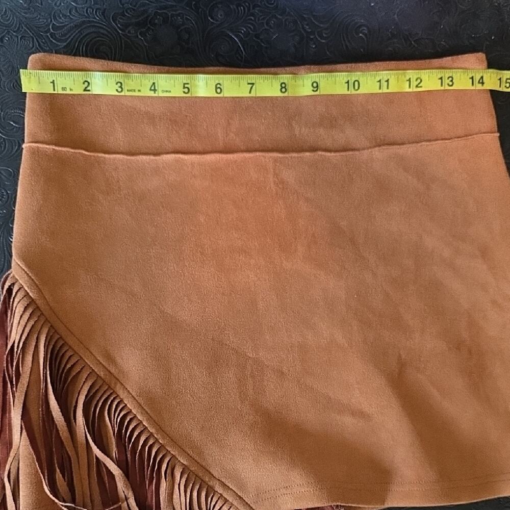 SHEIN Brown Tan Asymmetrical Mini Skirt Casual - Picture 6 of 6